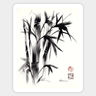 Compassion - Original Zen Spiritual Bamboo painting dedicated to the Dali Lama Sticker
